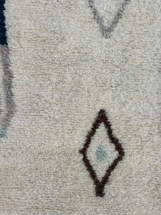 Image 1 of Berber Moroccan Beni Ourain Wool Rug 210X290 Cm