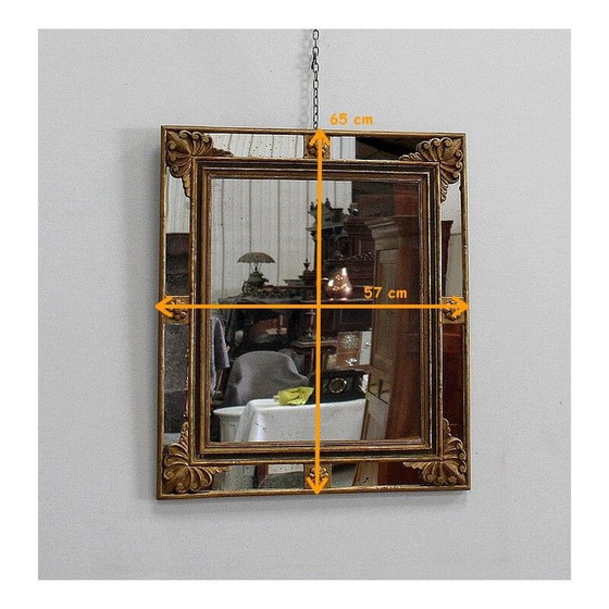Image 1 of Rectangular vintage mirror with glazing