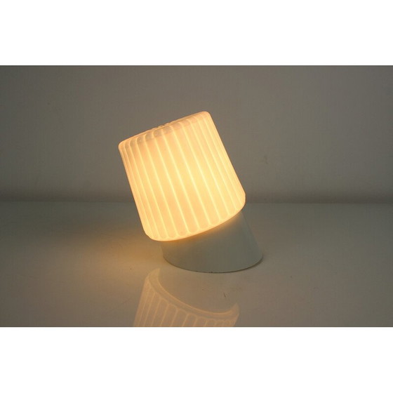 Image 1 of Vintage wall lamp in plastic and opaline glass, Czechoslovakia 1960s