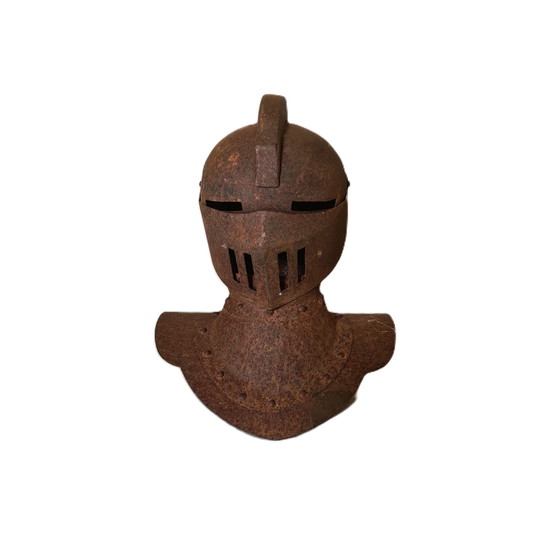 Image 1 of Vintage French Metal Knight's Helmet, Circa 1970s