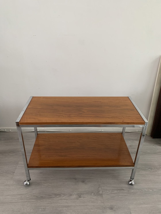 Image 1 of Mid-century 70s trolley/bar cart