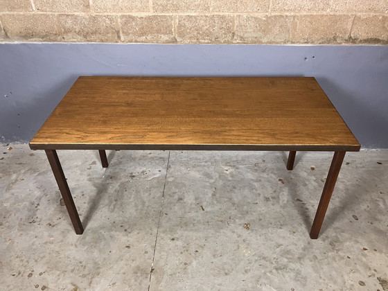 Image 1 of Industrial Table Desk Steel Solid Oak