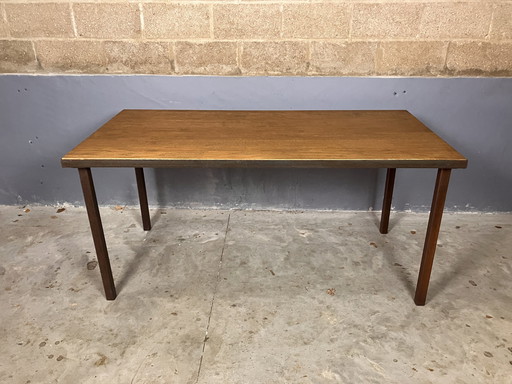 Industrial Table Desk Steel Solid Oak