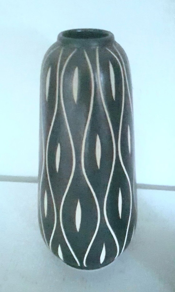 Image 1 of 2X Sgraffito Vases, 1960S