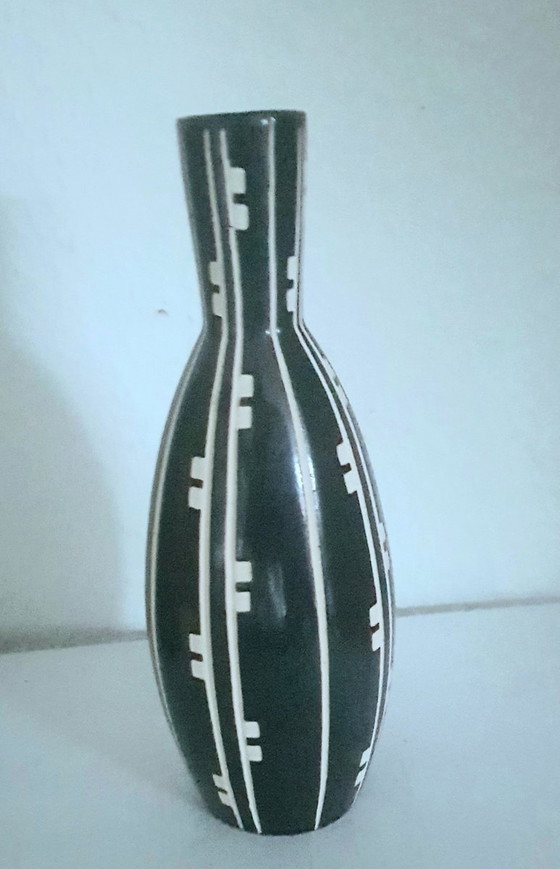 Image 1 of 2X Sgraffito Vases, 1960S