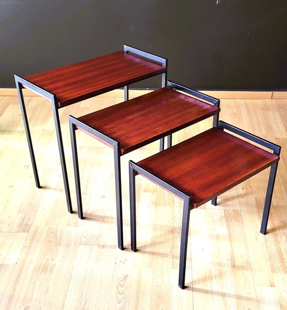 Image 1 of 3x 70S' Teak nesting tables