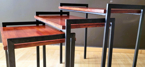 Image 1 of 3x 70S' Teak nesting tables