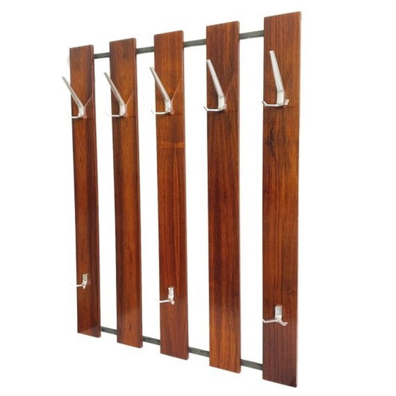 Image 1 of Danish design wall coat rack teak 1960's