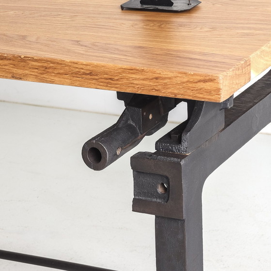 Image 1 of Workbench, Work Table With Cast Iron Legs