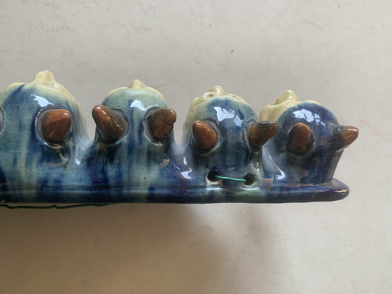 Image 1 of Vintage rack head broadcast glazed pottery