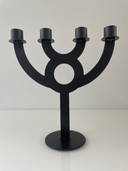 Candeliere di design multibraccio in metallo nero (24 cm di altezza)
