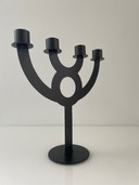 Candeliere di design multibraccio in metallo nero (24 cm di altezza)