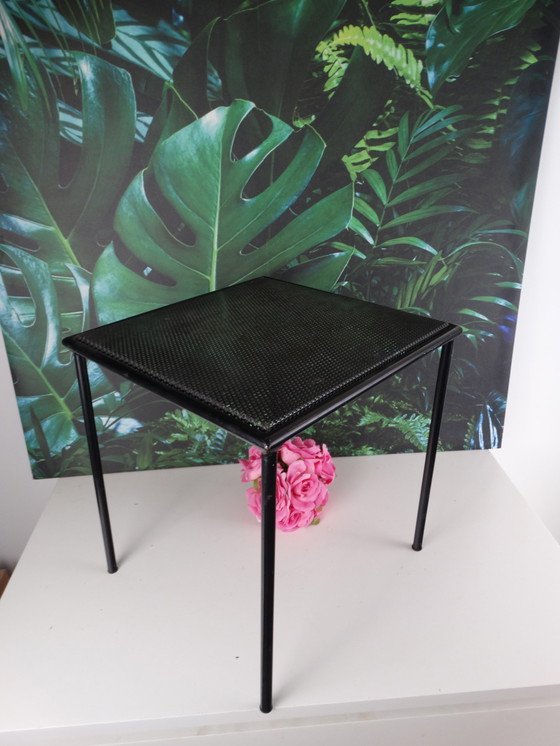 Image 1 of Side table made of perforated steel.