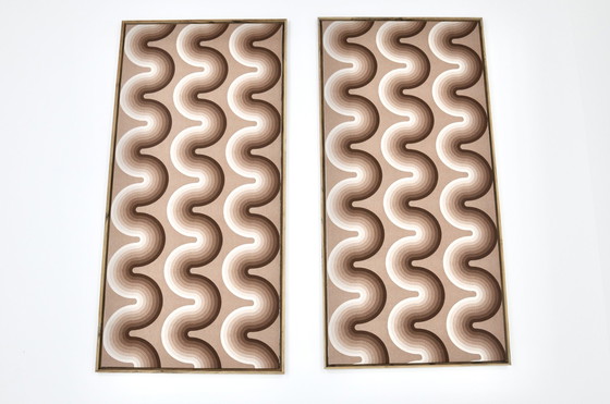 Image 1 of Fabric Boards By Verner Panton For Mira Spectrum, 1970S, Set Of 2