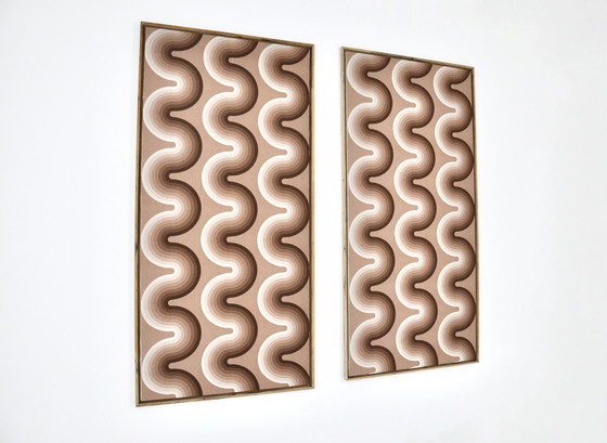 Image 1 of Fabric Boards By Verner Panton For Mira Spectrum, 1970S, Set Of 2