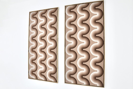 Image 1 of Fabric Boards By Verner Panton For Mira Spectrum, 1970S, Set Of 2