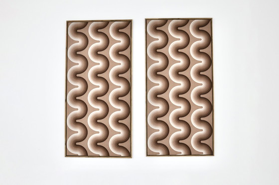 Image 1 of Fabric Boards By Verner Panton For Mira Spectrum, 1970S, Set Of 2