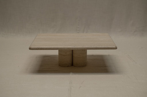 Travertine Coffee Table in the style of Mario Bellini For Cassina