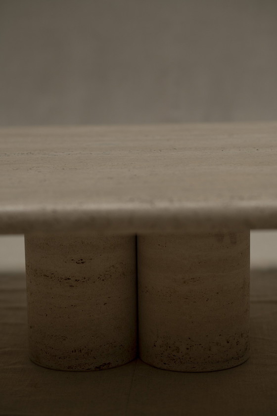 Image 1 of Travertine Coffee Table By Mario Bellini For Cassina