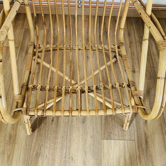 Image 1 of Vintage cubic rattan armchair