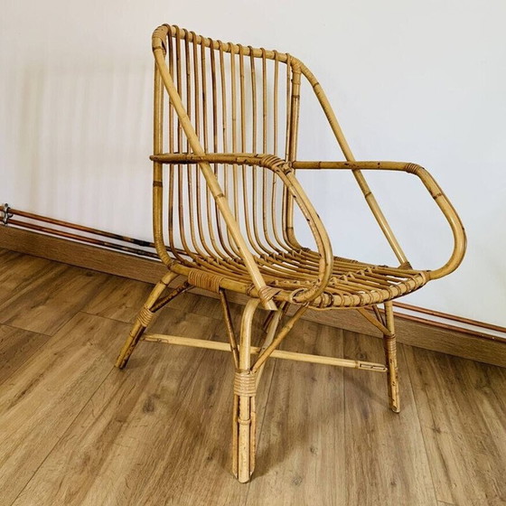 Image 1 of Vintage cubic rattan armchair