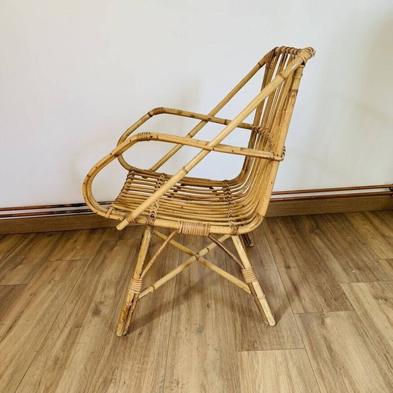 Image 1 of Vintage cubic rattan armchair