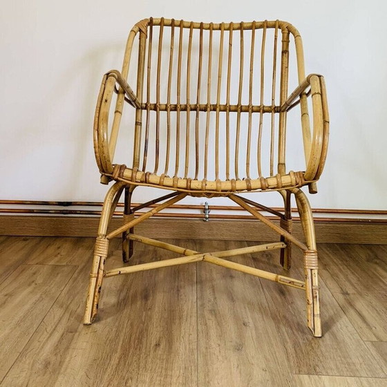 Image 1 of Vintage cubic rattan armchair