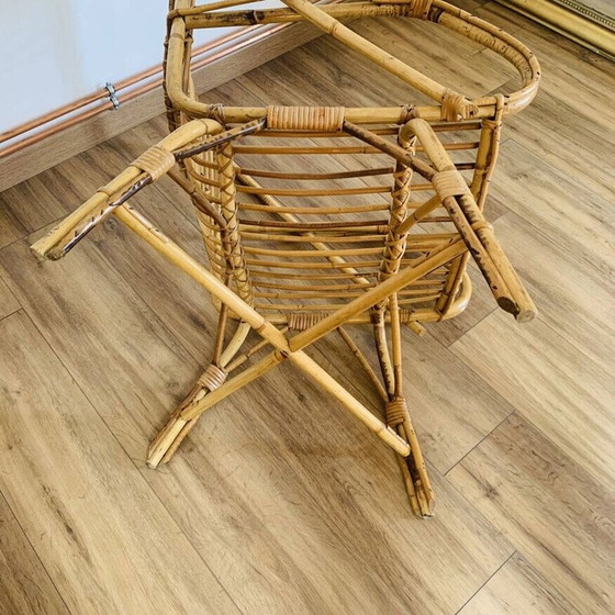 Image 1 of Vintage cubic rattan armchair