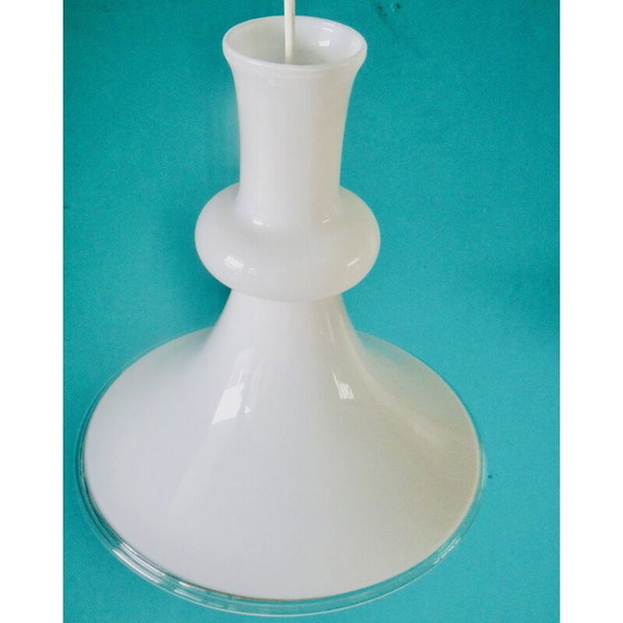 Image 1 of Lampada a sospensione vintage "Etude" in vetro opalino di Mickael Bang per Holmegard, Danimarca 1972