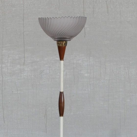 Image 1 of Vintage floor lamp with glass shade, Netherlands 1960