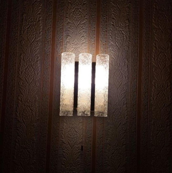 Image 1 of Mid - Century Glass Tube Wall Lights By Doria Leuchten, 1960S