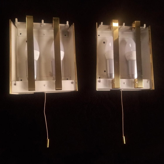 Image 1 of Mid - Century Glass Tube Wall Lights By Doria Leuchten, 1960S