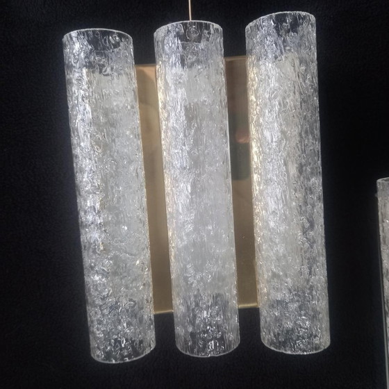 Image 1 of Mid - Century Glass Tube Wall Lights By Doria Leuchten, 1960S