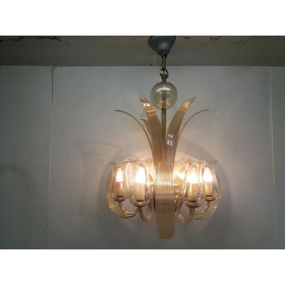 Image 1 of Lampadario in vetro d'epoca Ardeco, Cecoslovacchia 1930