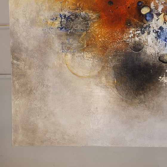 Image 1 of Vintage painting depicting an explosion of vibrant colors by F. Chatelain, France