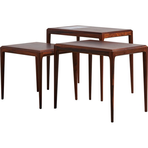 Image 1 of Vintage rosewood nesting tables by Johannes Andersen for Cfc Silkeborg