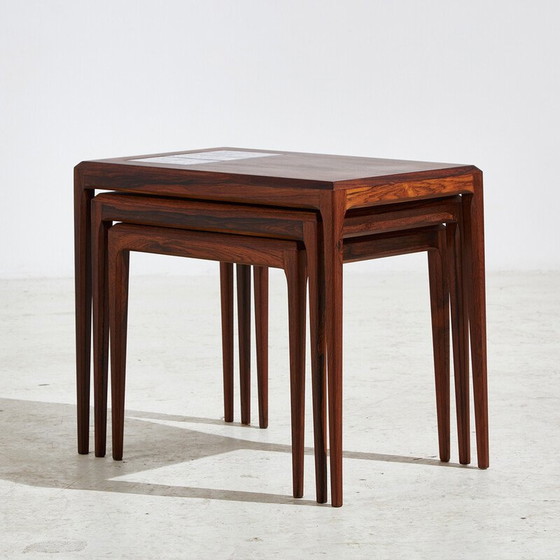 Image 1 of Vintage rosewood nesting tables by Johannes Andersen for Cfc Silkeborg