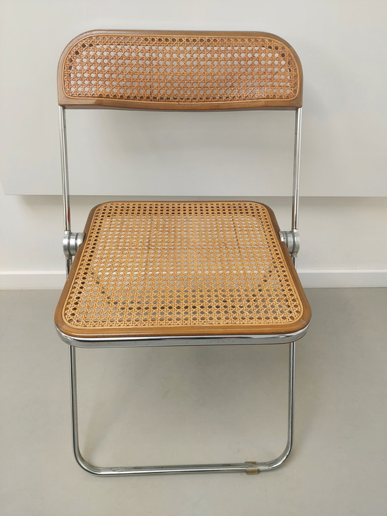 Image 1 of 3x Castelli Plia folding cane chair by Giancarlo Piretti