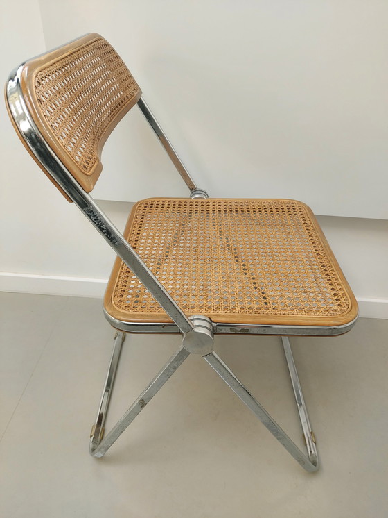 Image 1 of 3x Castelli Plia folding cane chair by Giancarlo Piretti