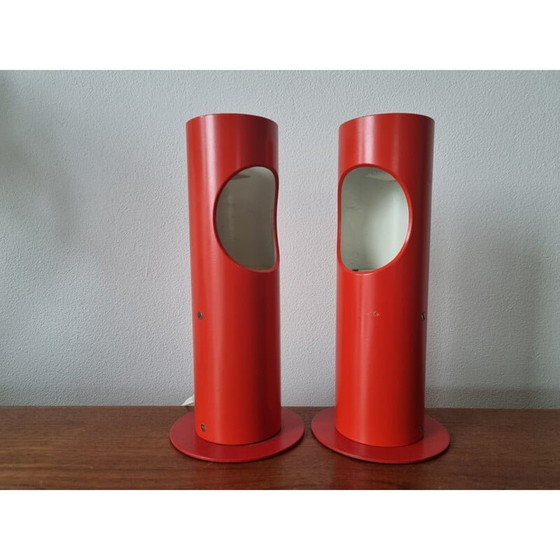 Image 1 of Pair of vintage table lamps by Josef Hurka for Napako, 1970