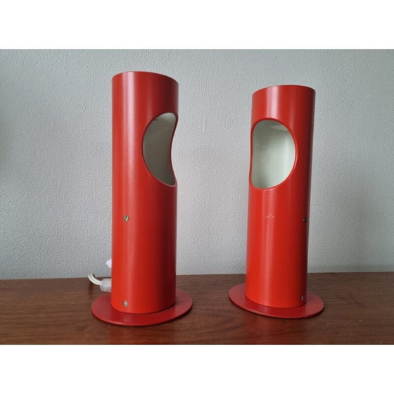 Image 1 of Pair of vintage table lamps by Josef Hurka for Napako, 1970