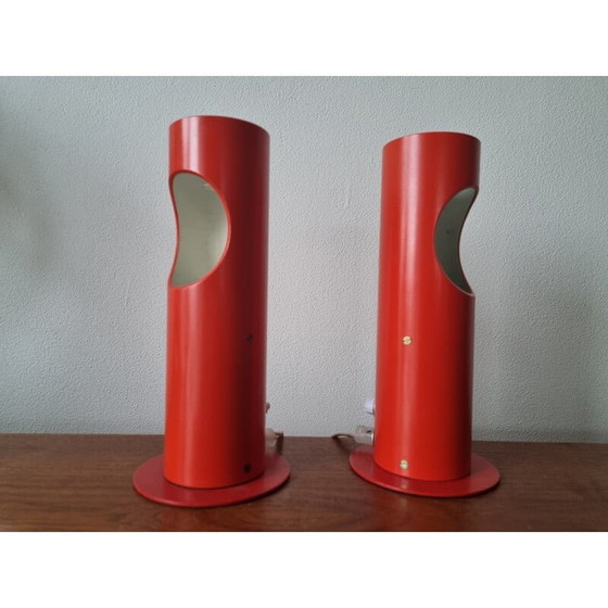 Image 1 of Pair of vintage table lamps by Josef Hurka for Napako, 1970