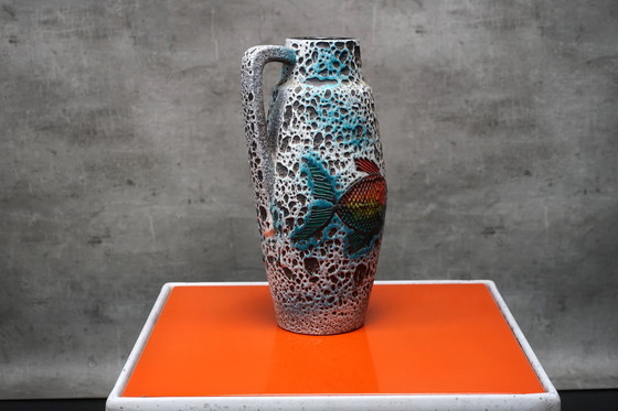 Image 1 of Vintage lava floor vase, Germany, 1960s