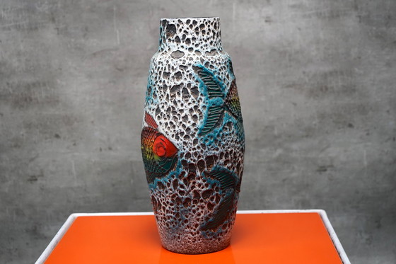Image 1 of Vintage lava floor vase, Germany, 1960s