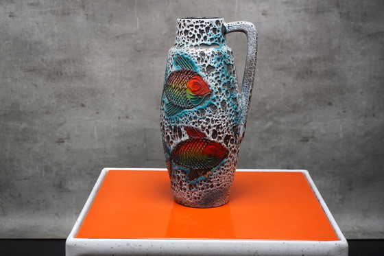 Image 1 of Vintage lava floor vase, Germany, 1960s