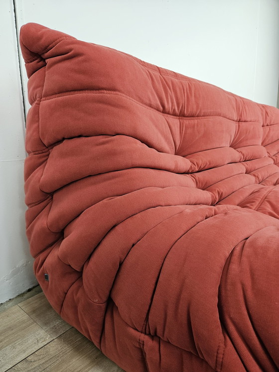 Image 1 of Togo Sofa By Michel Ducaroy For Ligne Roset In Red Fabric