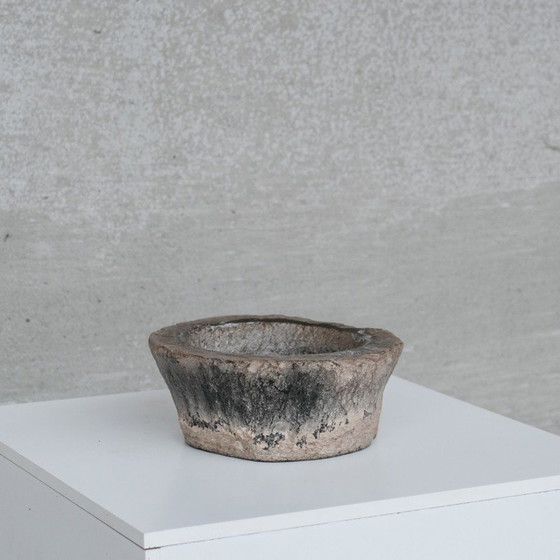 Image 1 of Vintage antique primitive stone bowl, Nepal 1930