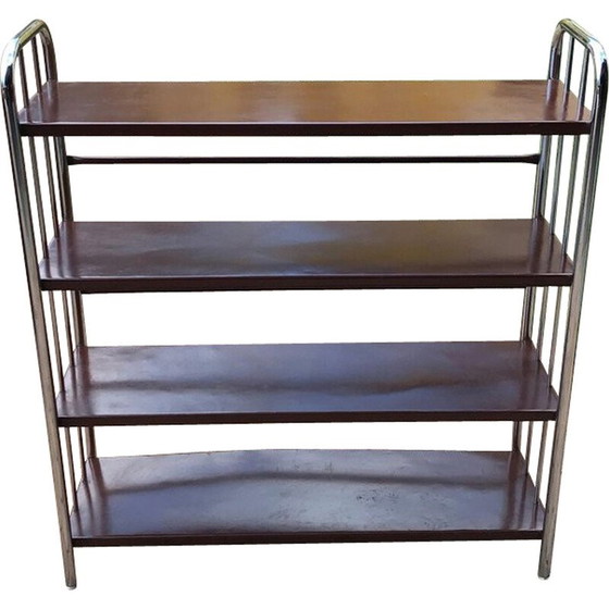 Image 1 of Vintage Bauhaus metal bookcase, 1920s