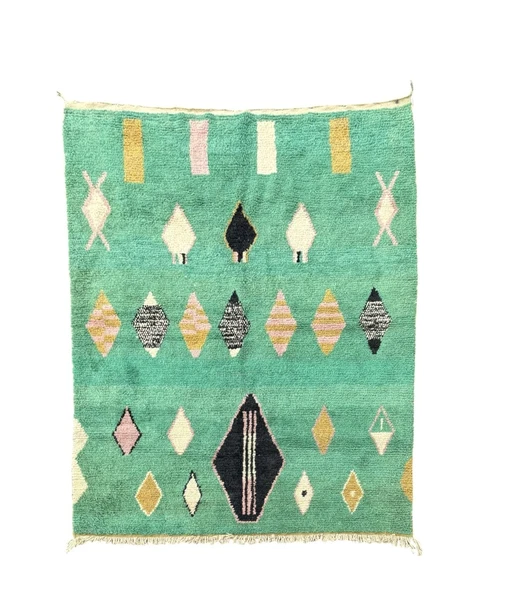 Garden - Green Moroccan Berber Wool Rug