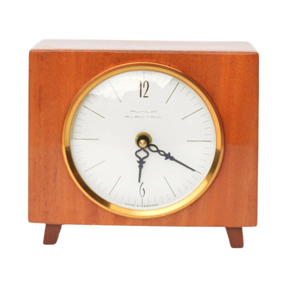 Image 1 of Vintage wooden mantel clock for Ruhla, Germany 1970